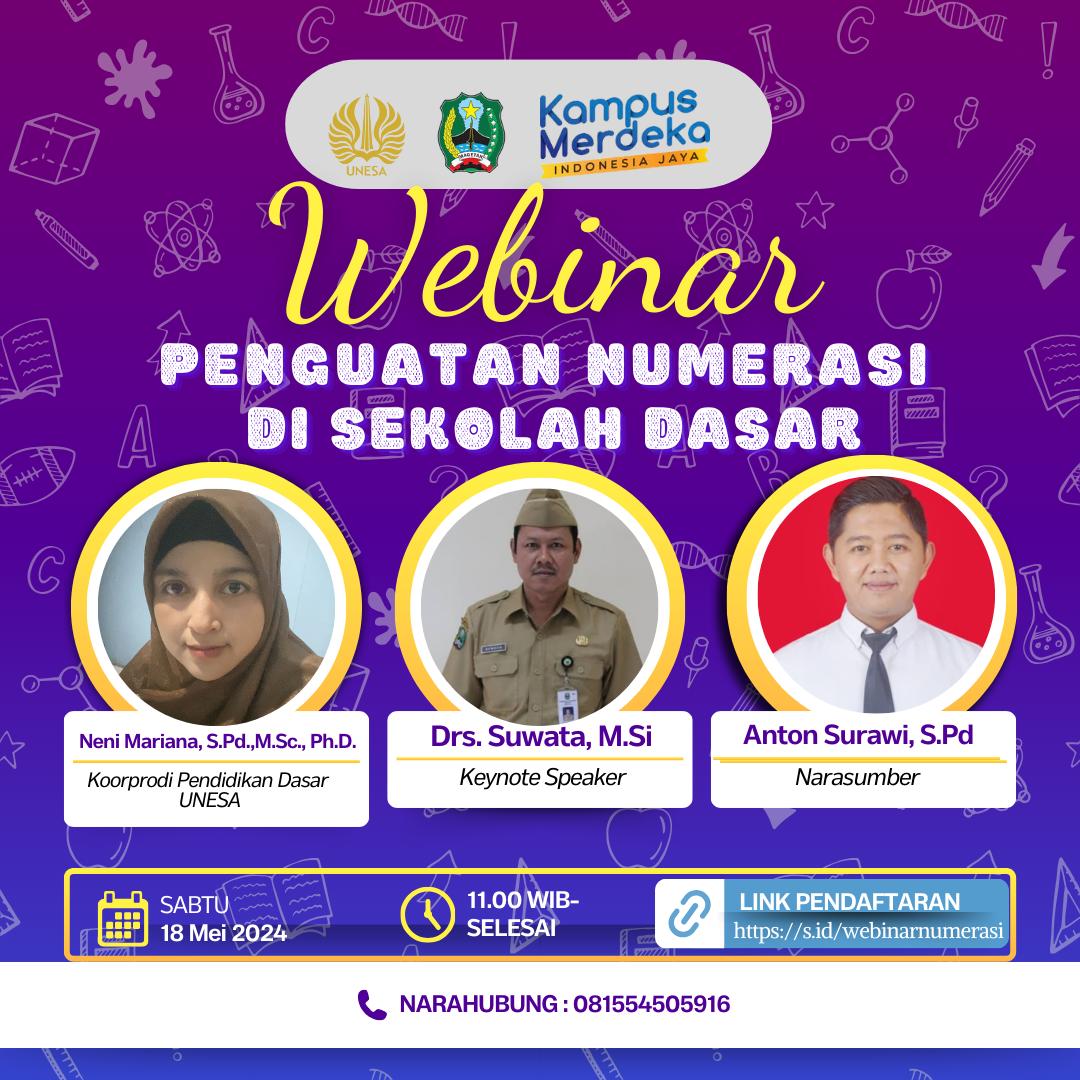 Bina Kerjasama Prodi Mahasiswa S Dikdas Fip Psdku Unesa Gelar Webinar