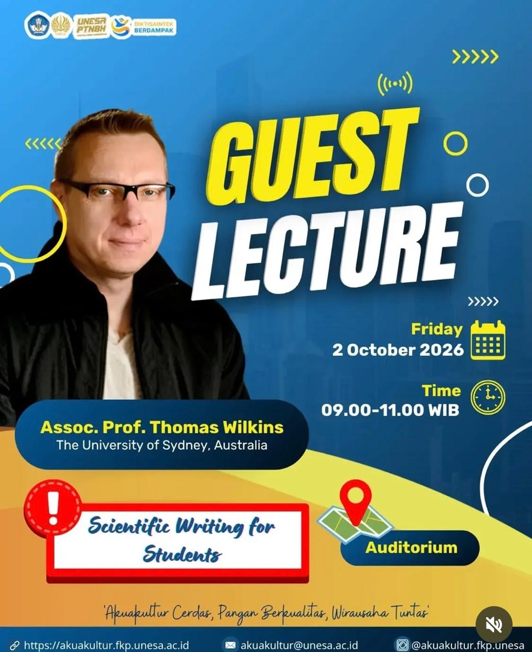 Mempersiapkan mahasiswa untuk publikasi ilmiah, FKP Unesa gelar Guest Lecture dengan Narasumber dari The University of Sydney