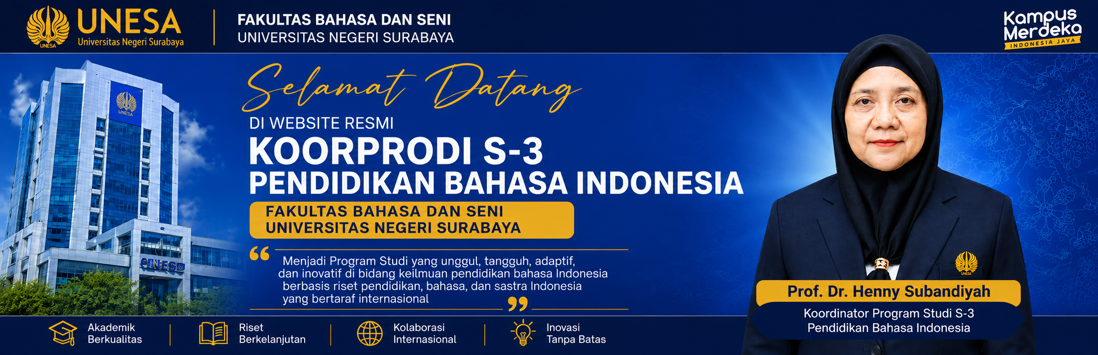 Sambutan Koorprodi S-3 Pendidikan Bahasa Indonesia