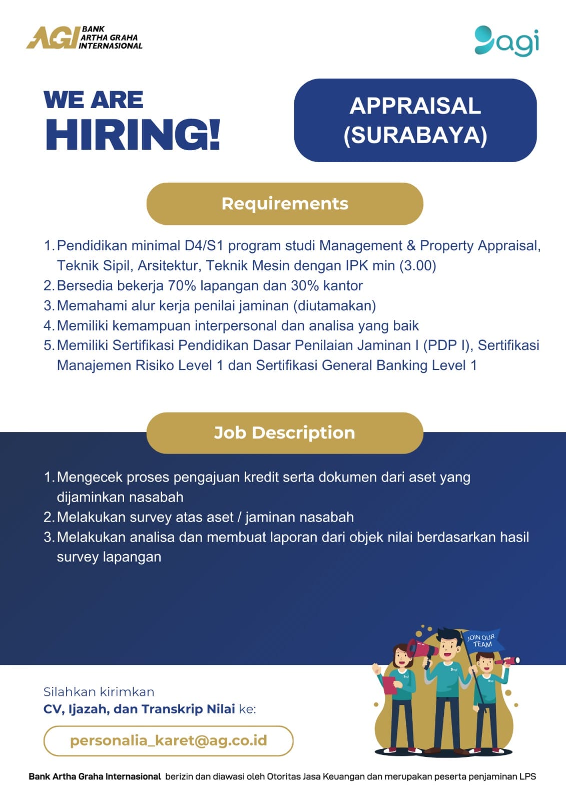 We Are Hiring - Bank Artha Graha Internasional