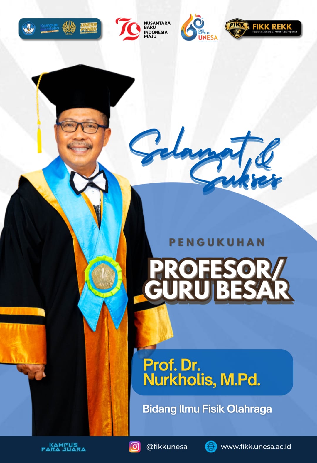 Selamat Dan Sukses Pengukuhan Guru Besar