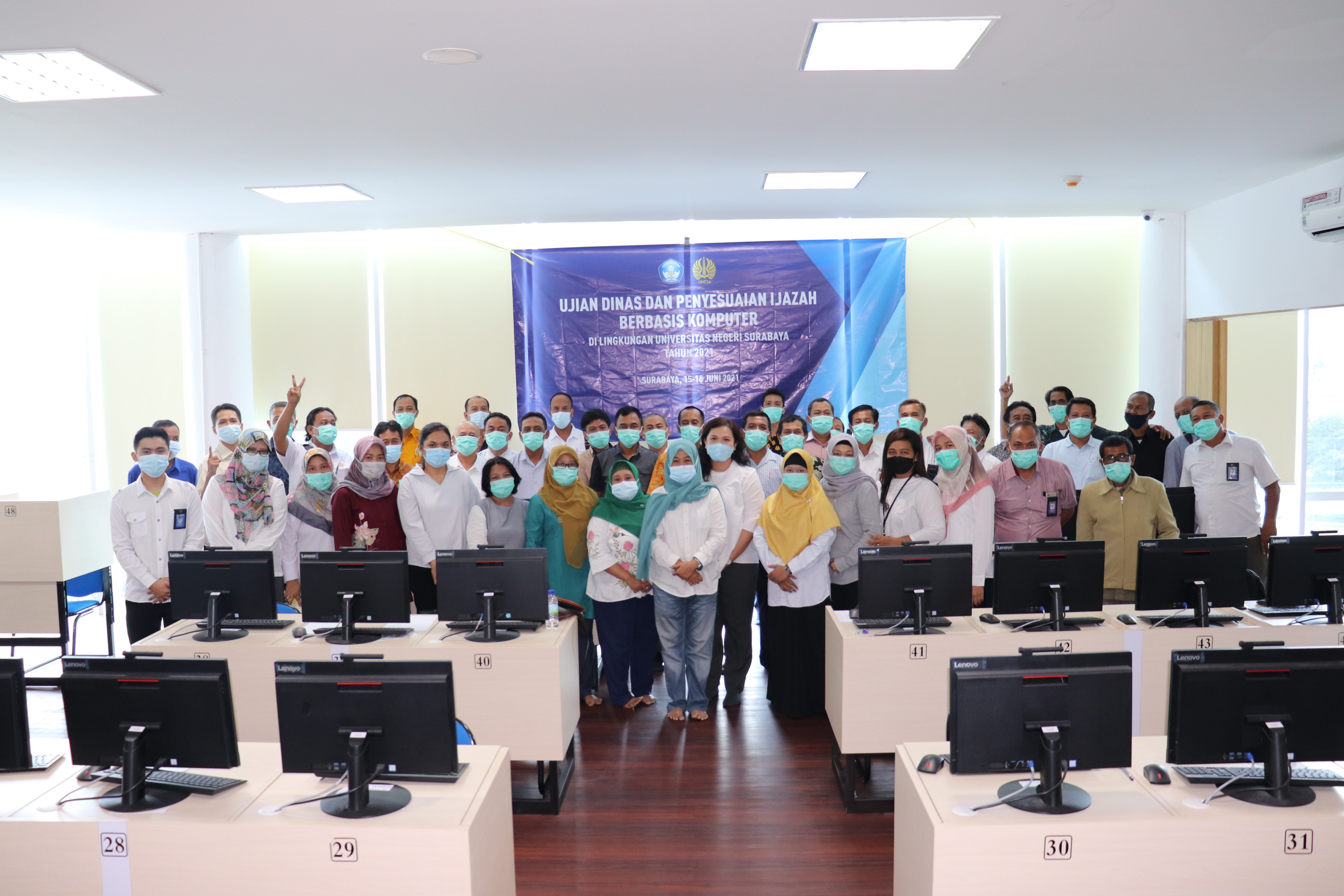Ujian Dinas Berbasis Komputer di Lingkungan Universitas Negeri Surabaya Tahun 2021