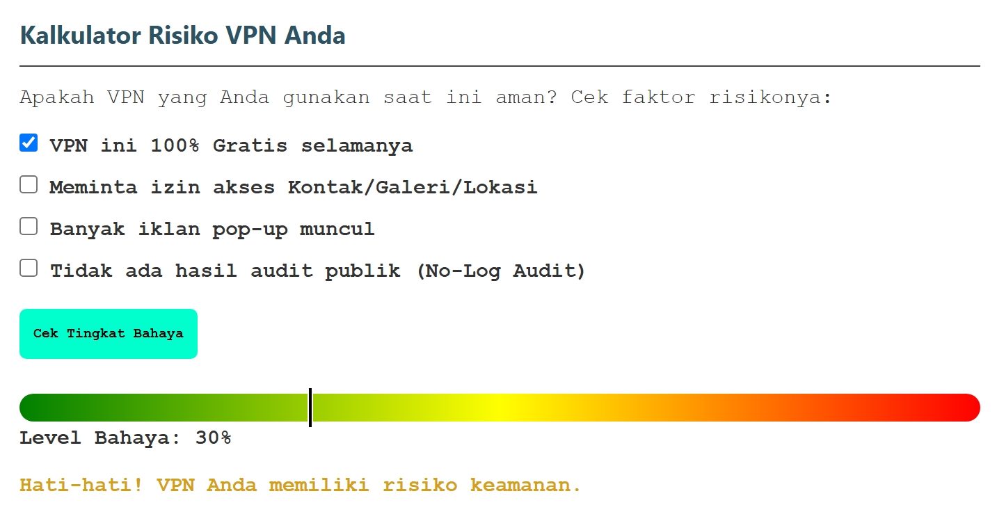 Waspada! Bahaya VPN Palsu & Gratis